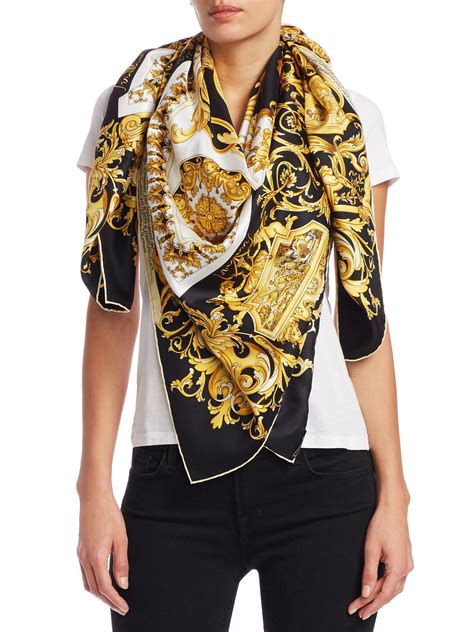 versus versace scarf|versace silk scarf women.